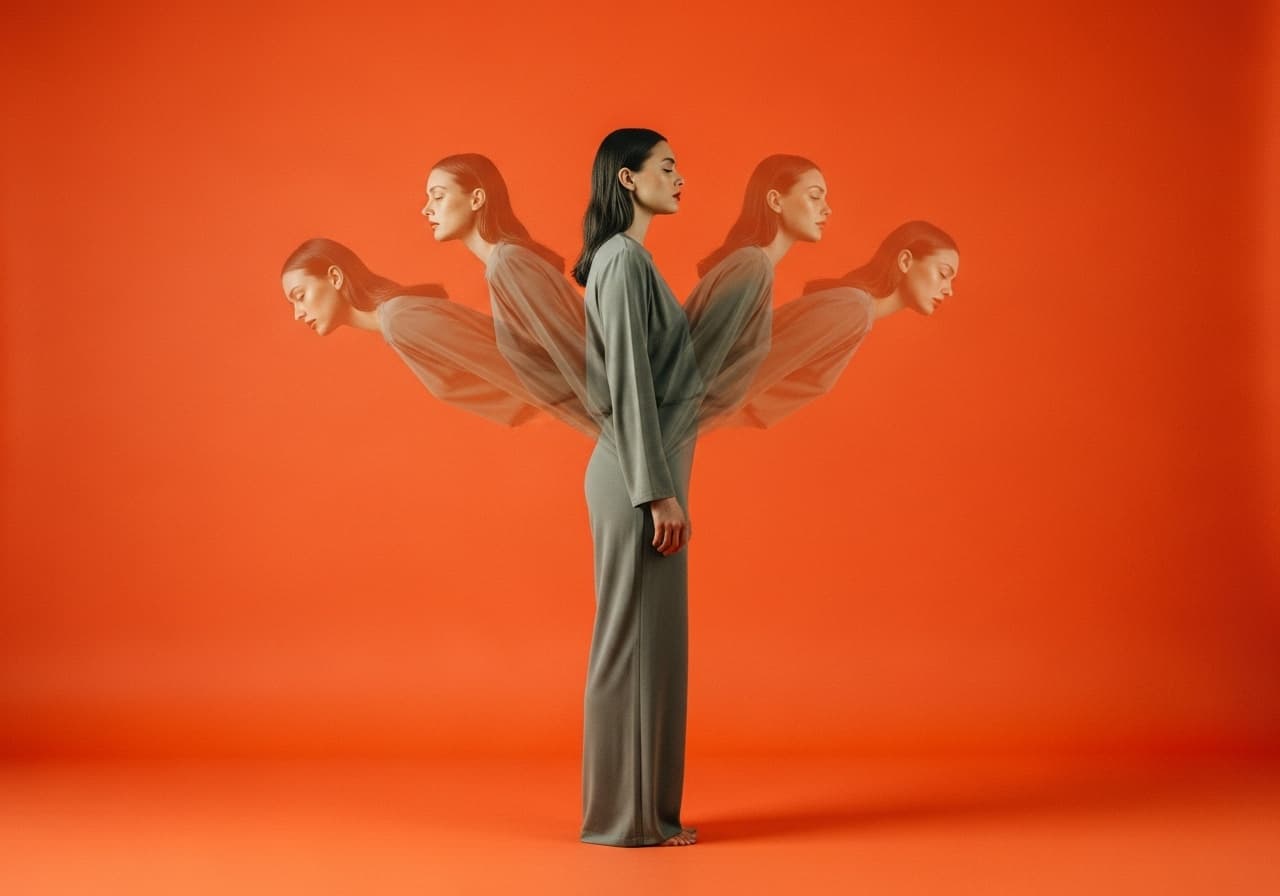 Layered motion graphics mid animation against a deep, calm background
